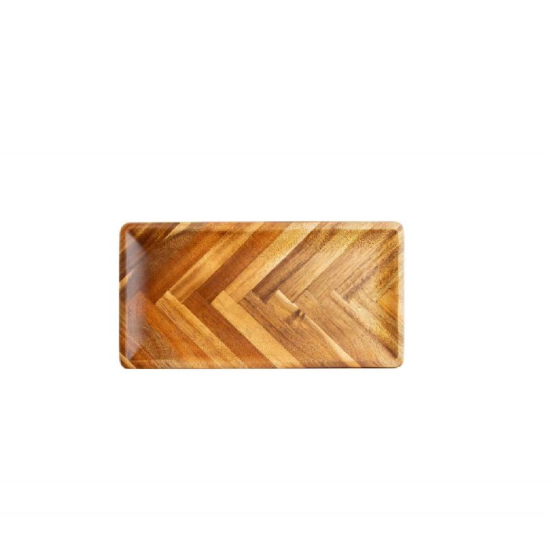 Medium Rectangular Serving Plate Tablecraft Tone on Tone Acacia Collection™
