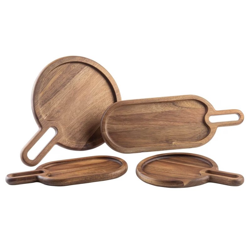 Round Snack Tray 20,5cm Tablecraft  Acacia Collection™