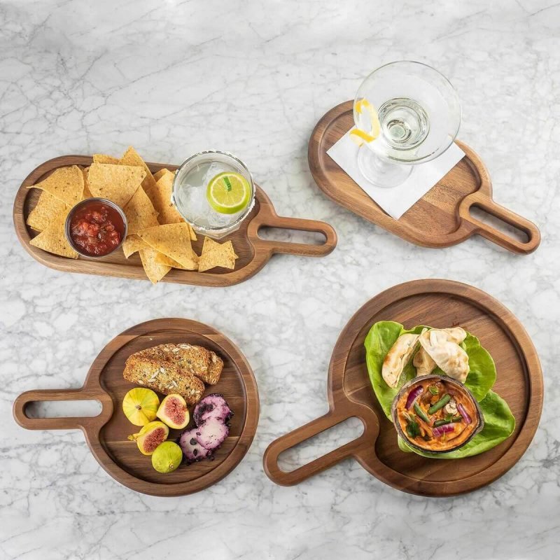 Round Snack Tray 25,5cm Tablecraft  Acacia Collection™