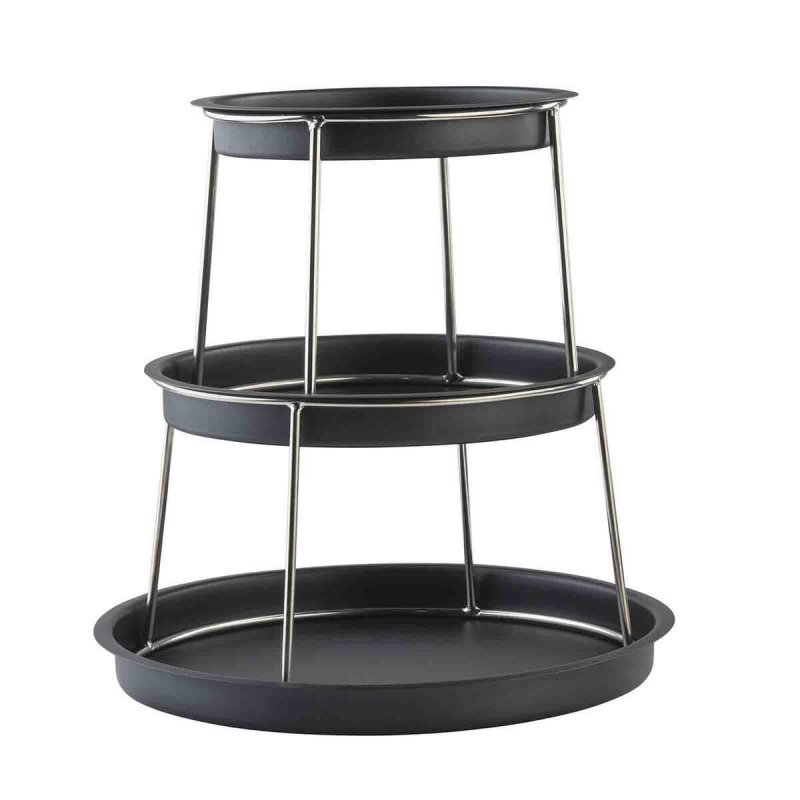 Τριώροφο σκεύος Παρουσίασης Tablecraft Sharing Tower Black Matt 