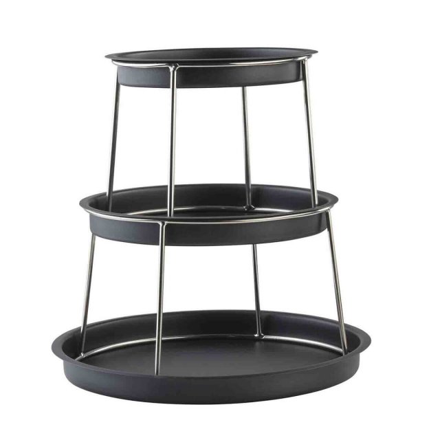 Τριώροφο σκεύος Παρουσίασης Tablecraft Sharing Tower Black Matt
