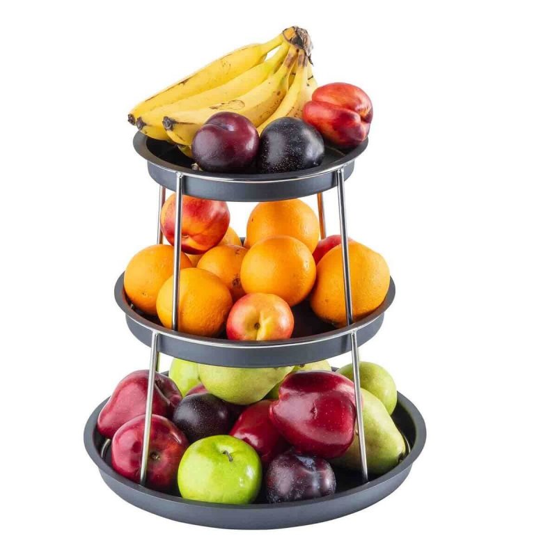 Τριώροφο σκεύος Παρουσίασης Tablecraft Sharing Tower Black Matt 