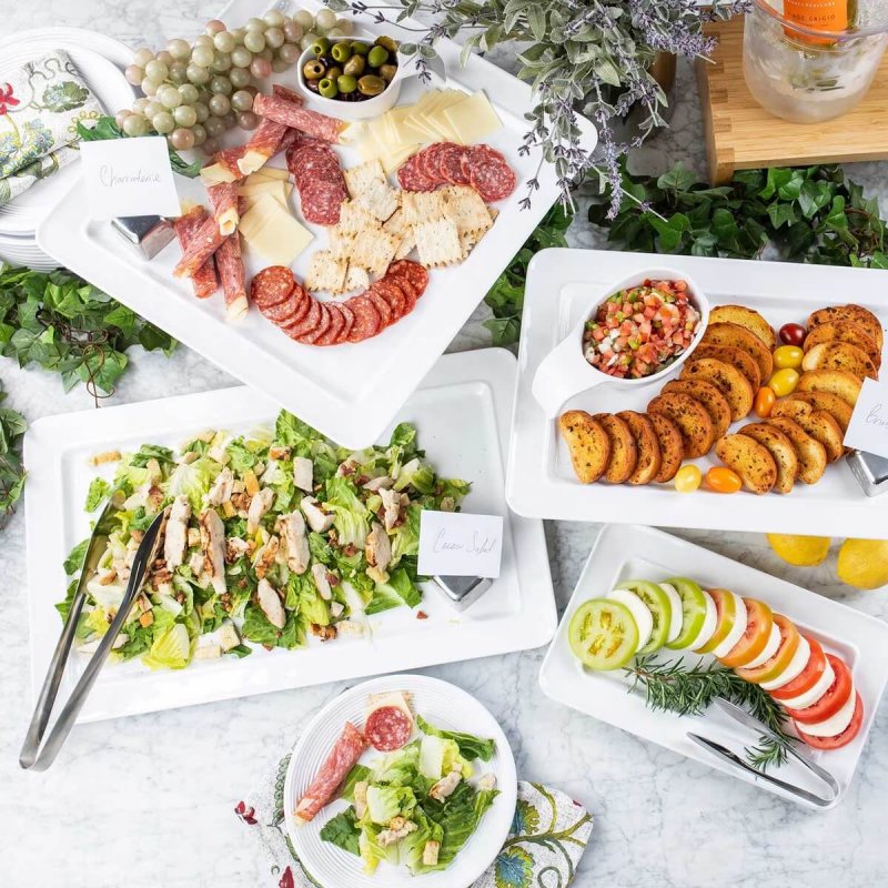 Large Rectangular Melamine Platter Tablecraft Ridge Collection™