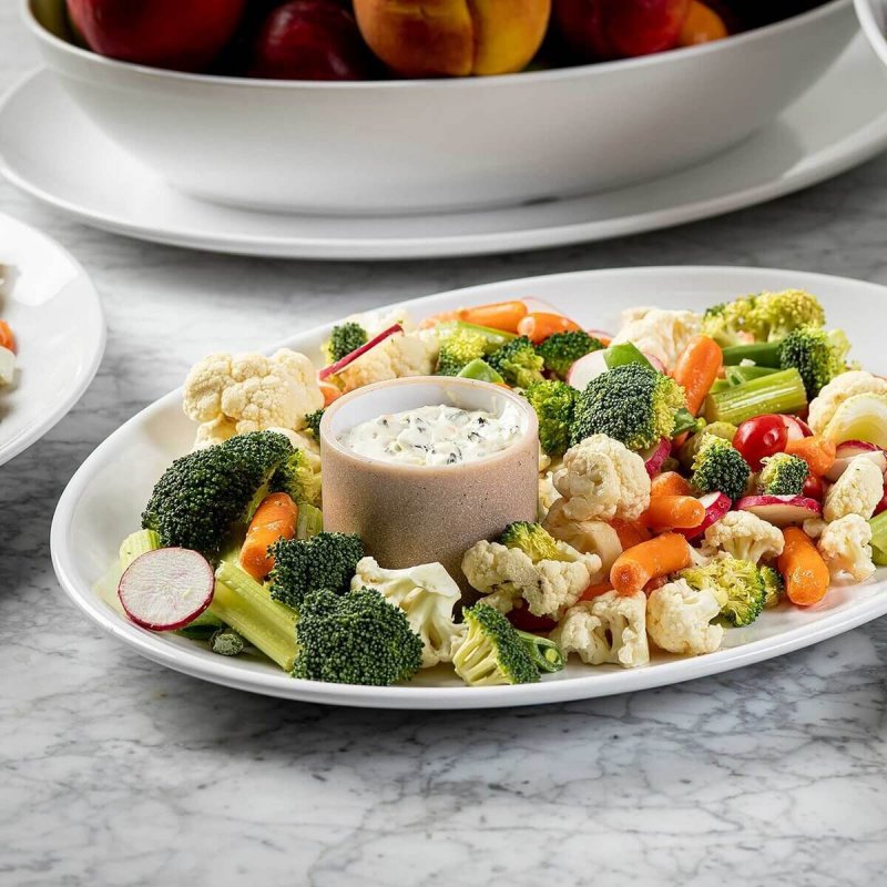Oval Melamine Platter 41cm Tablecraft Sierra  Collection™ White