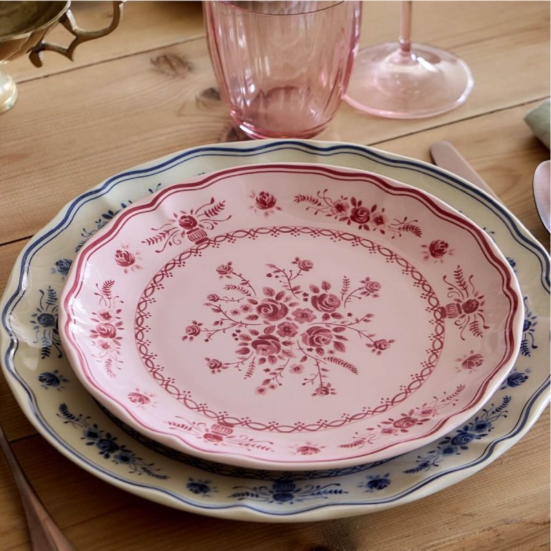 Salad/dessert plate 21cm Costa Nova Vila Pink-Red Flowers