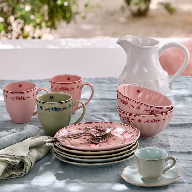 Κούπα με λαβή 410ml Costa Nova Vila Beige-Blue Flowers