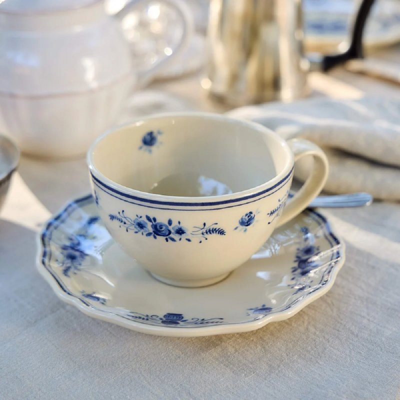 Πιατάκι 17cm για φλιτζάνι 220ml  Costa Nova Vila Beige-Blue Flowers