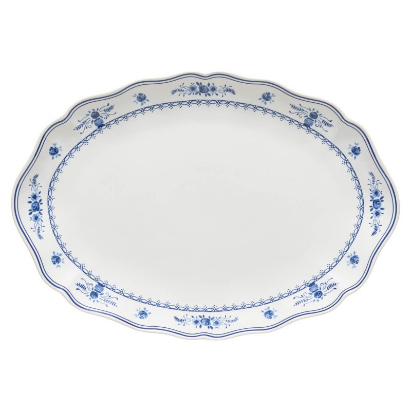 Oval platter 41cm Costa Nova Vila White-Blue Flowers