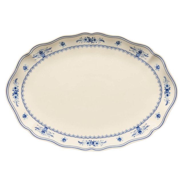 Πιατέλα Οβάλ 41cm Costa Nova Vila Beige-Blue Flowers