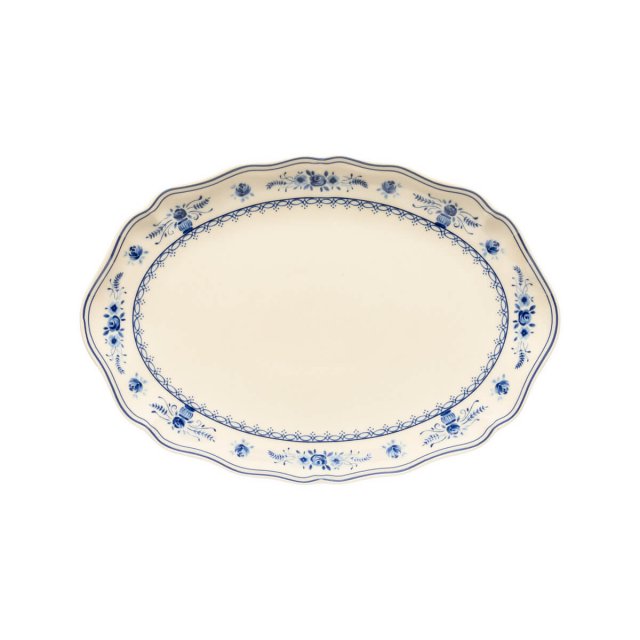 Πιατέλα Οβάλ 32cm Costa Nova Vila Beige-Blue Flowers