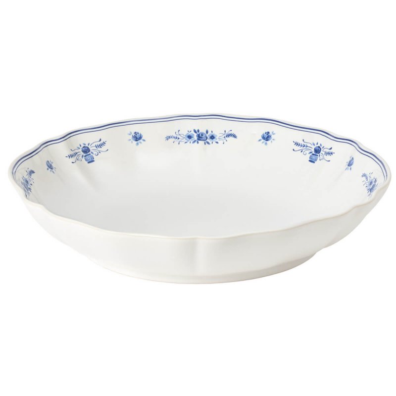 Μπολ Ρηχό 34cm Costa Nova Vila White-Blue Flowers
