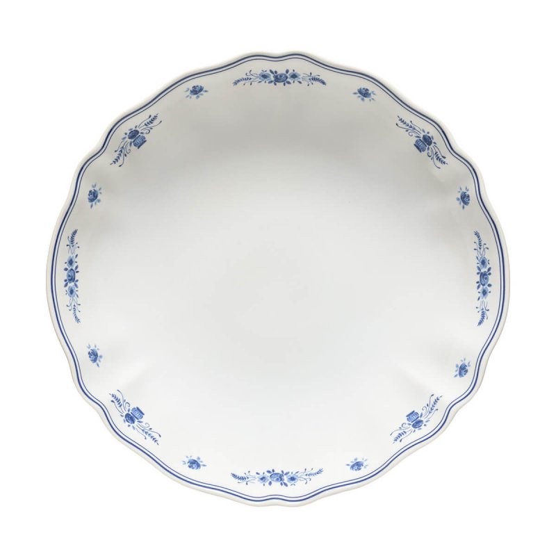 Μπολ Ρηχό 34cm Costa Nova Vila White-Blue Flowers