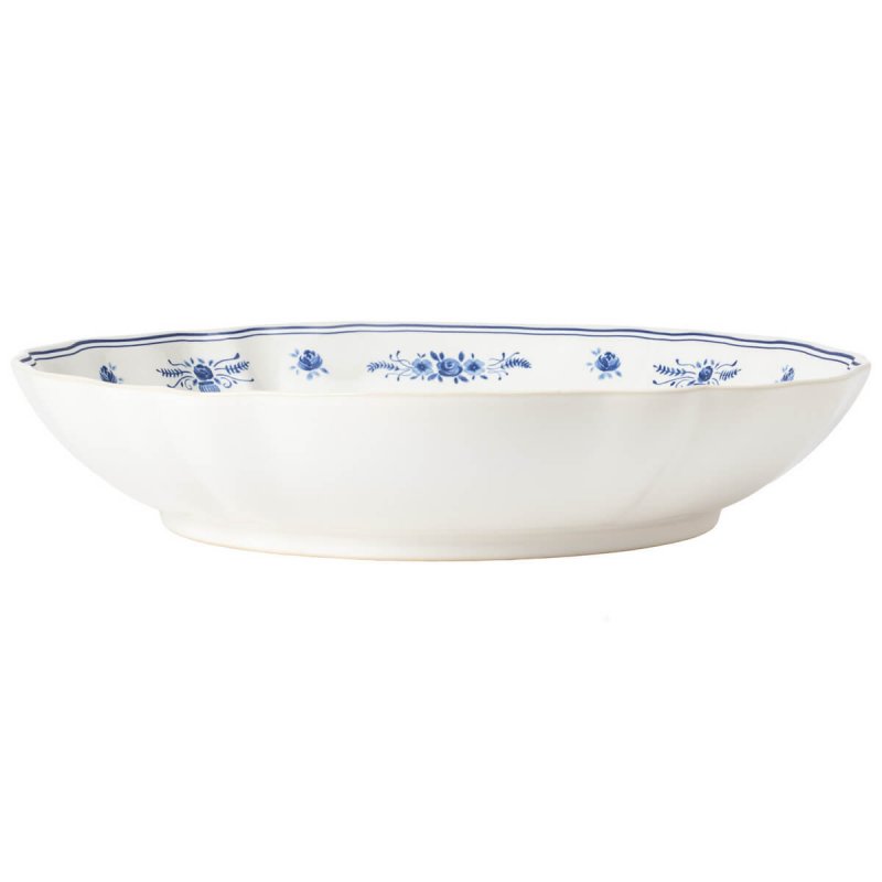 Μπολ Ρηχό 34cm Costa Nova Vila White-Blue Flowers