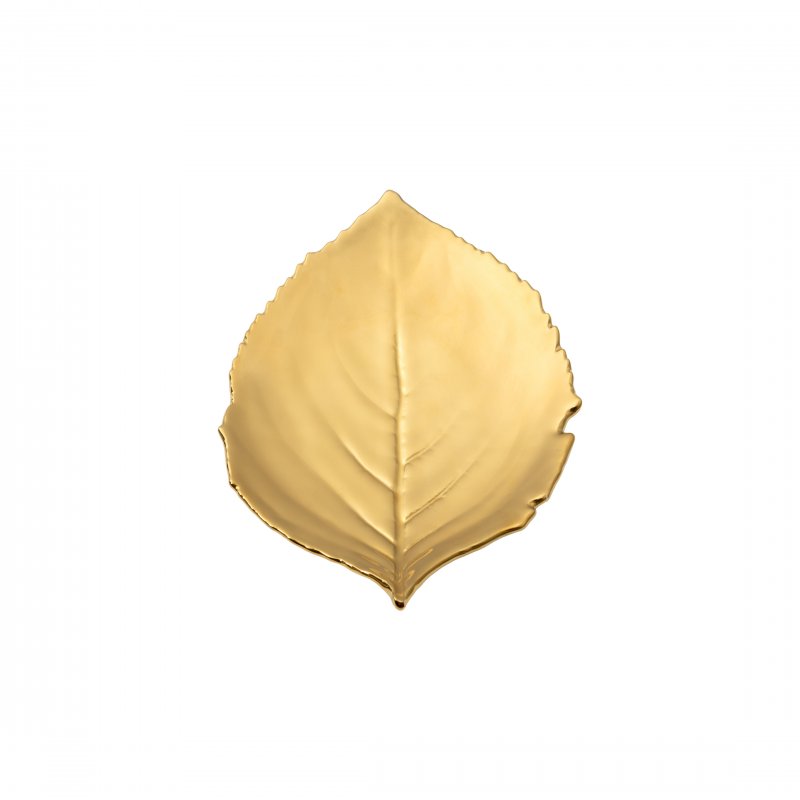 Plate Hydrangea Leaf 22cm Costa Nova Riviera Gold