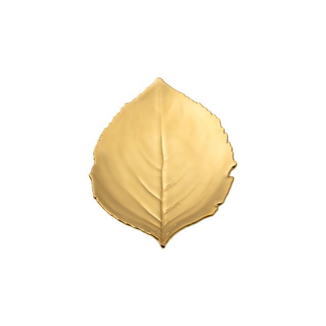 Plate Hydrangea Leaf 22cm Costa Nova Riviera Gold