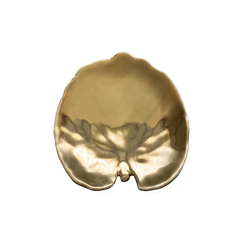 Plate Alchemille Leaf 18cm Costa Nova Riviera Gold