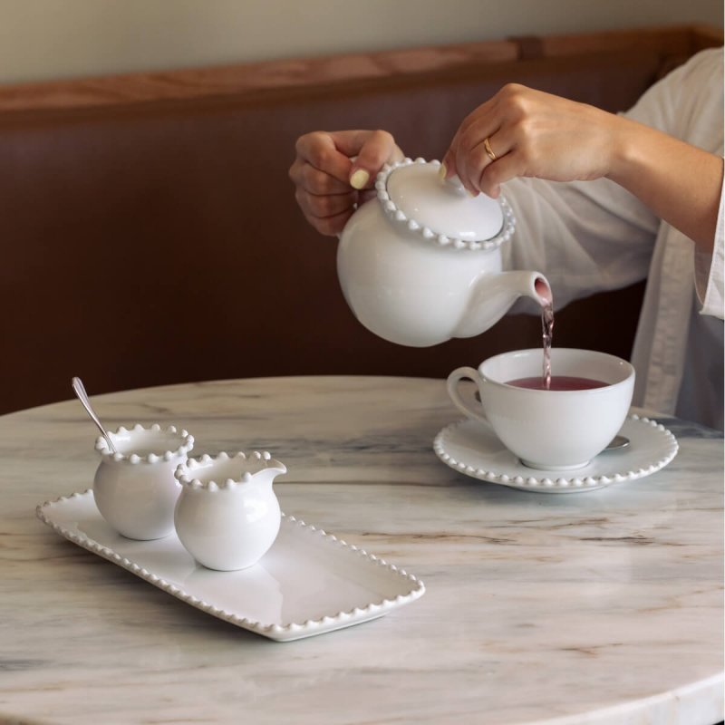 Teapot w/Infuser 50cl Costa Nova Pearl White