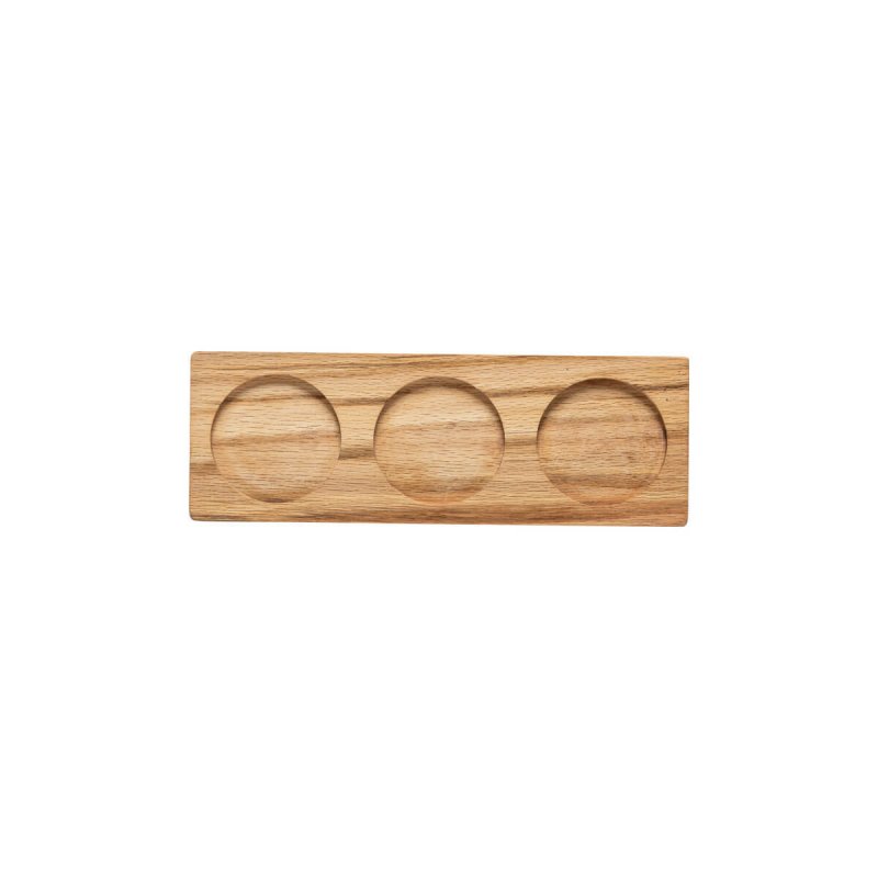 3-section rect. wood tray 25cm Costa Nova Aparte Oak Wood