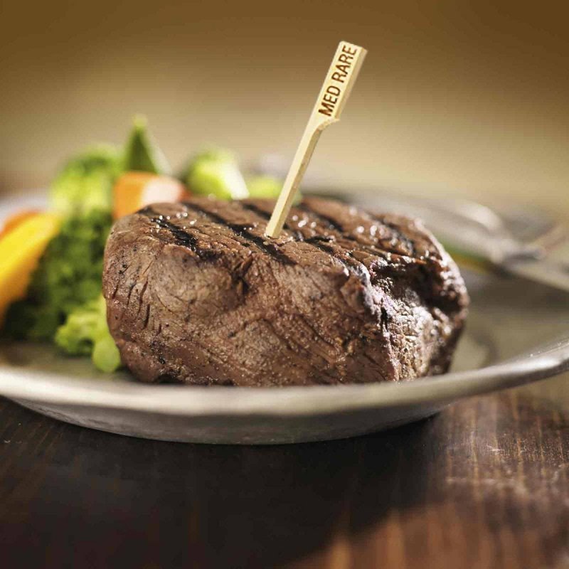 "MEDRARE" Tablecraft Bamboo Steak Pick