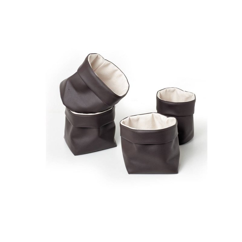 Καλαθάκι eco leather 10cm Yegam Brown