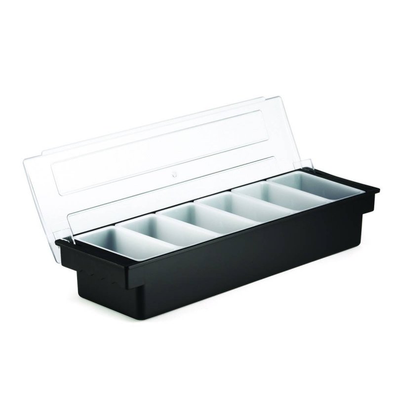 Θήκη condiment 6 θέσεων 475ml Tablecraft black