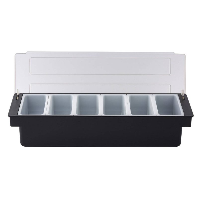 Θήκη condiment 6 θέσεων 475ml Tablecraft black
