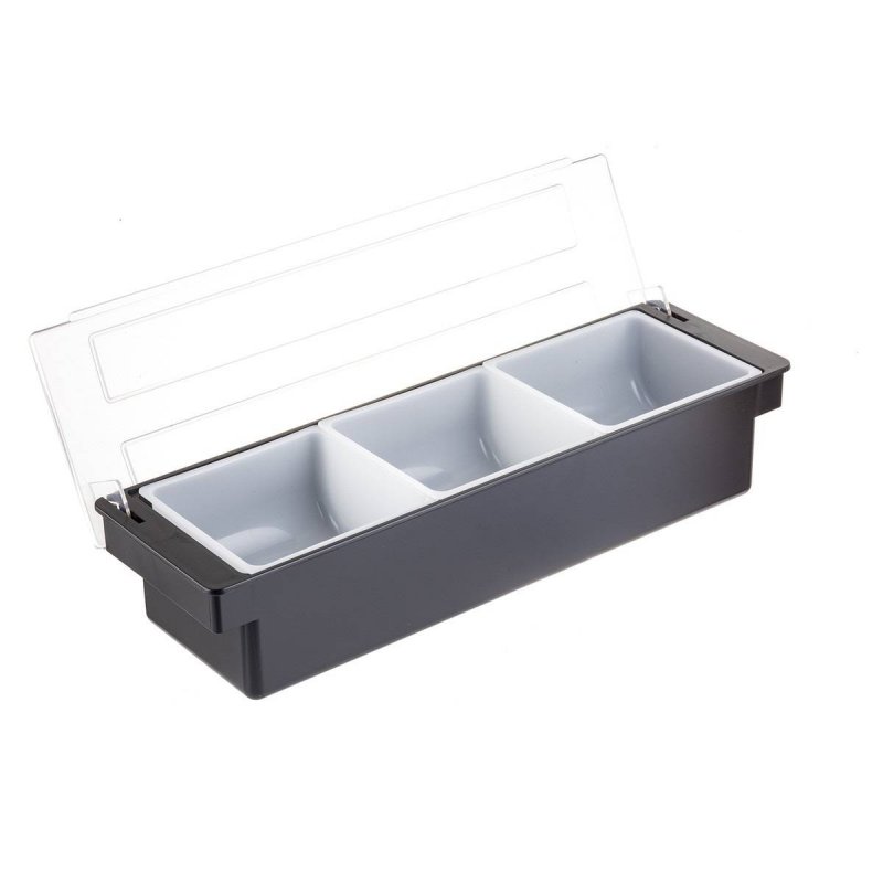 Θήκη condiment 3 θέσεων 950ml Tablecraft black