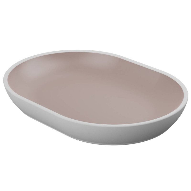 Μπολ μελαμίνης οβάλ ρηχό 750ml Dalebrook Trafalgar white/taupe 