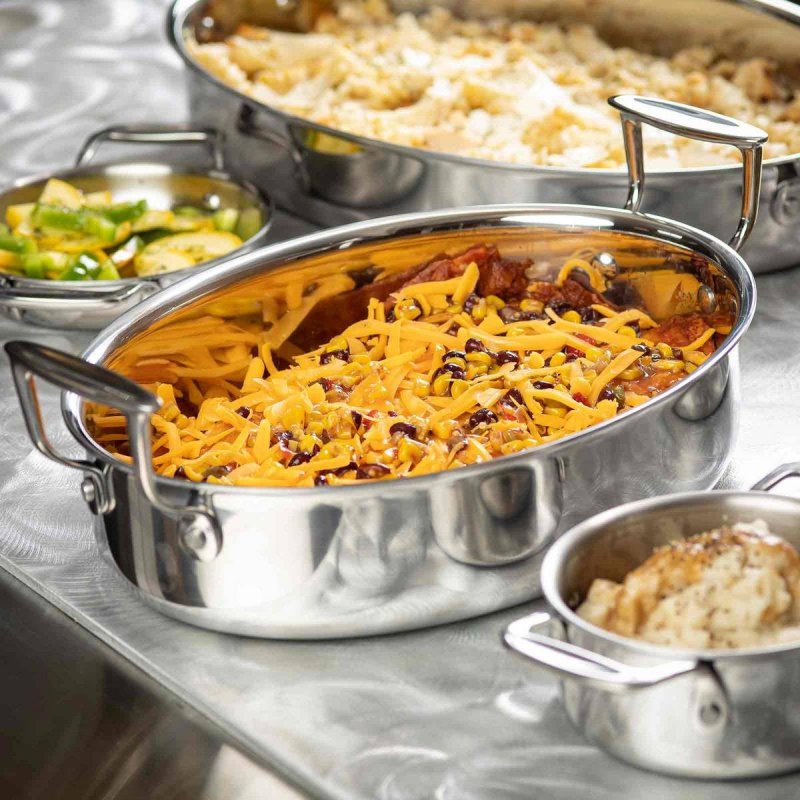 Σκεύος οβάλ με 2 λαβές Tablecraft Stainless Steel