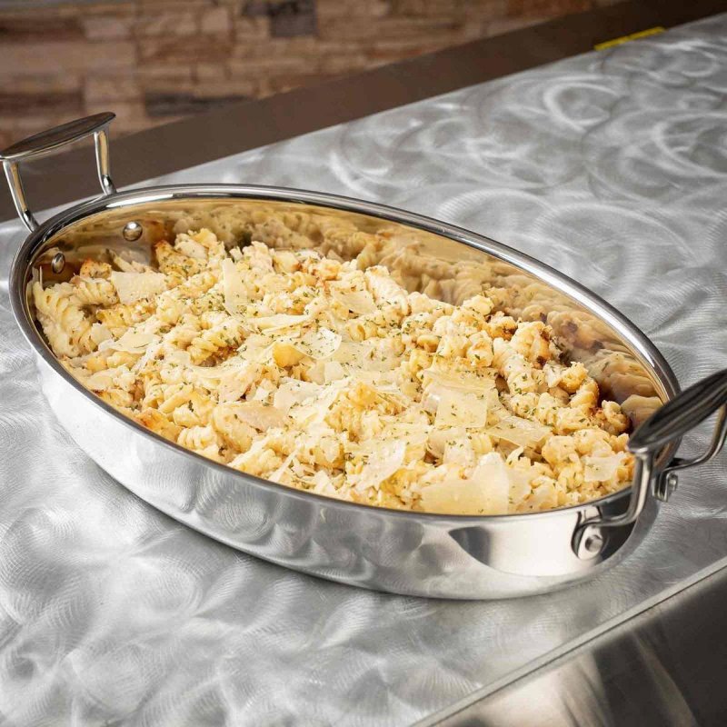 Σκεύος οβάλ Tablecraft με 2 λαβές - ανοξείδωτο