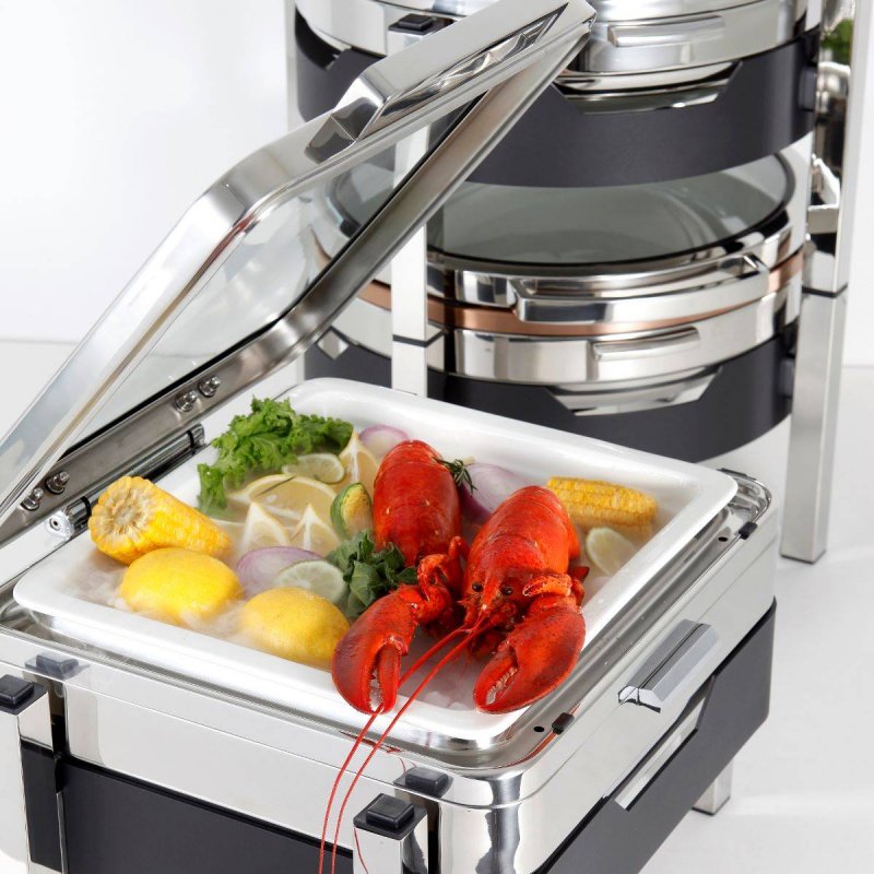 Chafing Dish 2/3GN 5,5L με Δακτύλιο Χρωμίου Tiger T-Collection