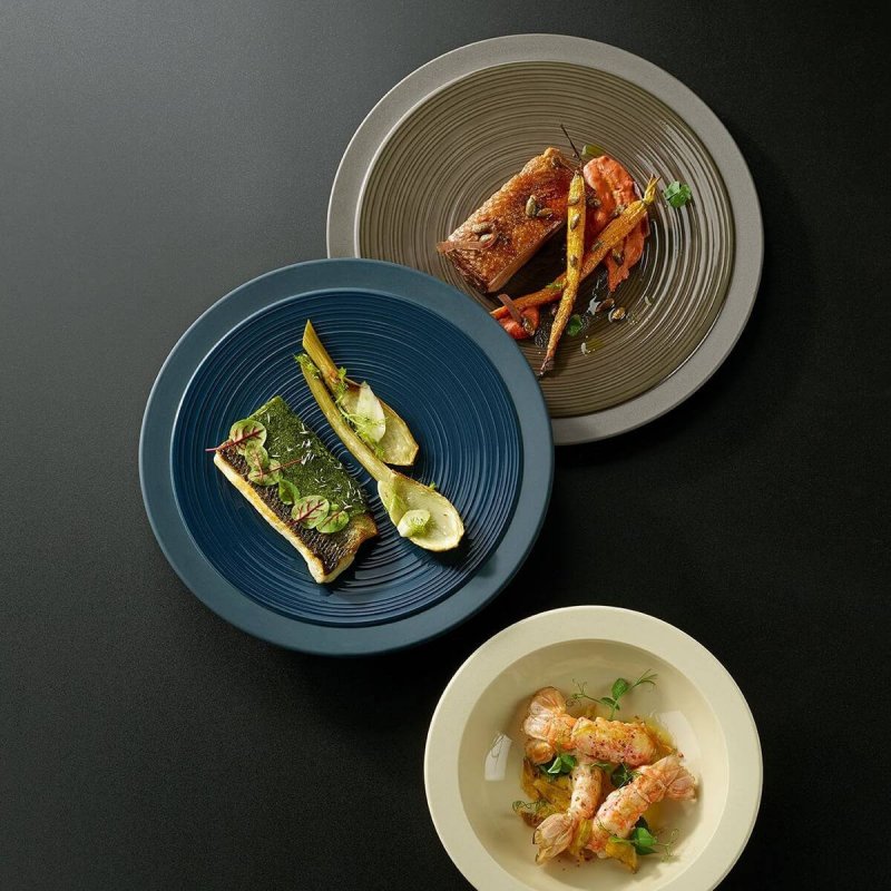 Πιάτο Ρηχό 26cm Degrenne Bahia Brown Basalt