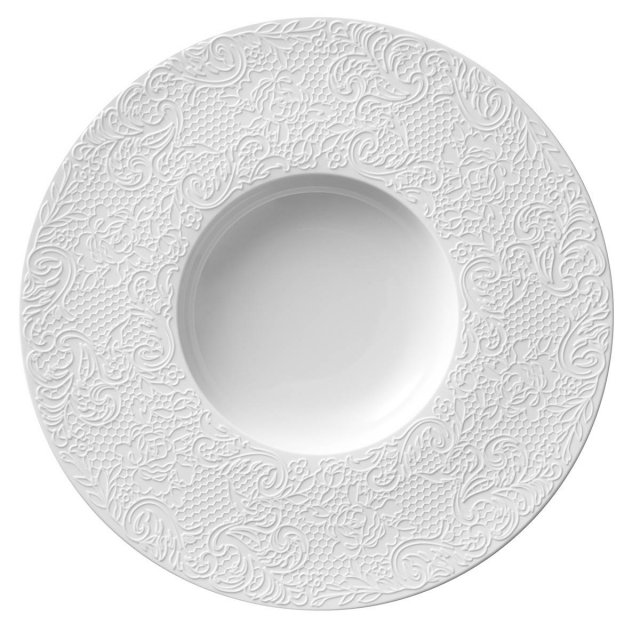 Πιάτο Gourmet 30cm Degrenne L-Couture Λευκό