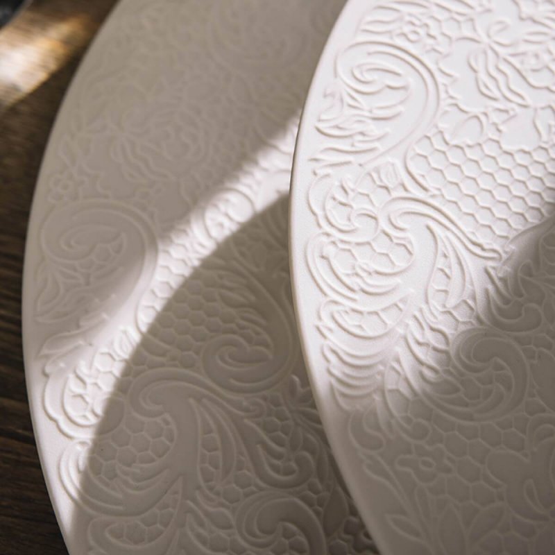 Πιάτο Gourmet 28cm Degrenne L-Couture Ιβουάρ