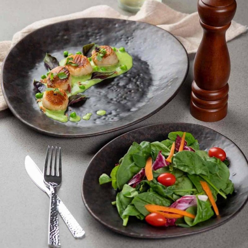 Πιάτο ρηχό οβάλ 33,5cm μελαμίνης Tablecraft Lunara 