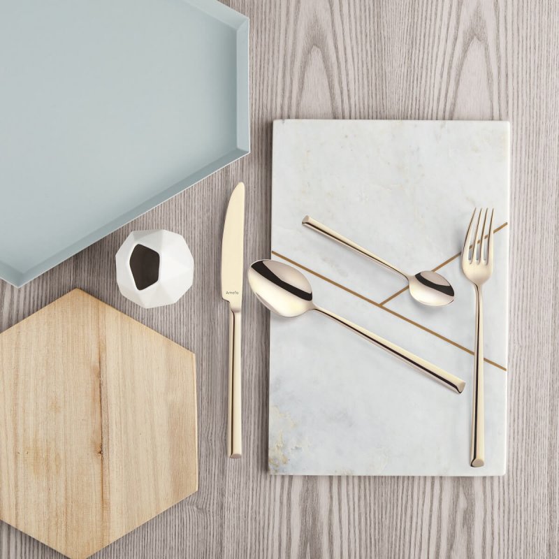 Πιρούνι Γλυκού Amefa Metropole PVD Champagne