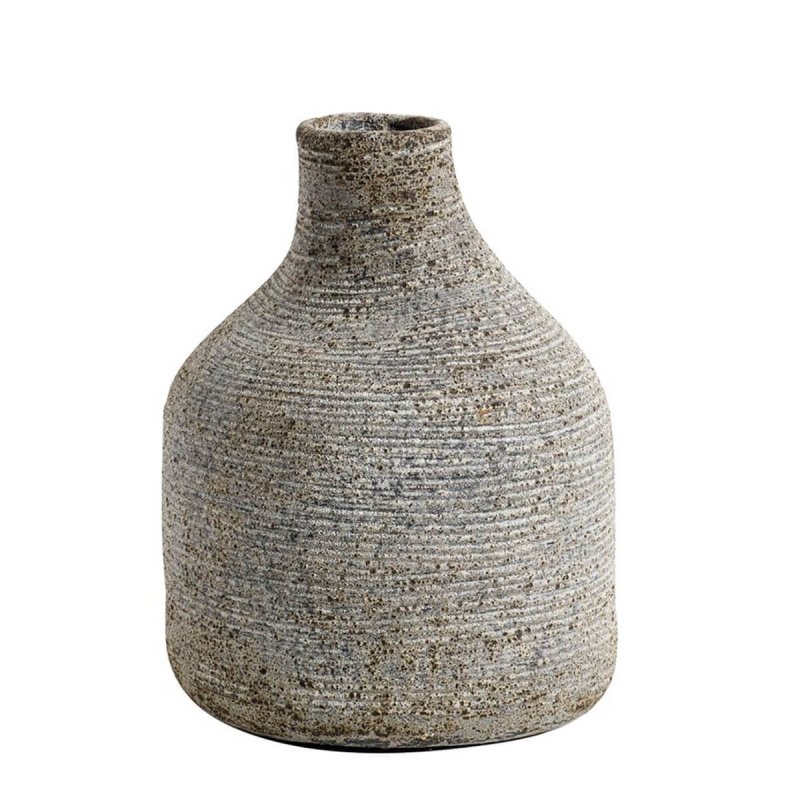 Βάζο Kεραμικό 18cm Muubs Stain Small Grey/Brown Terracotta