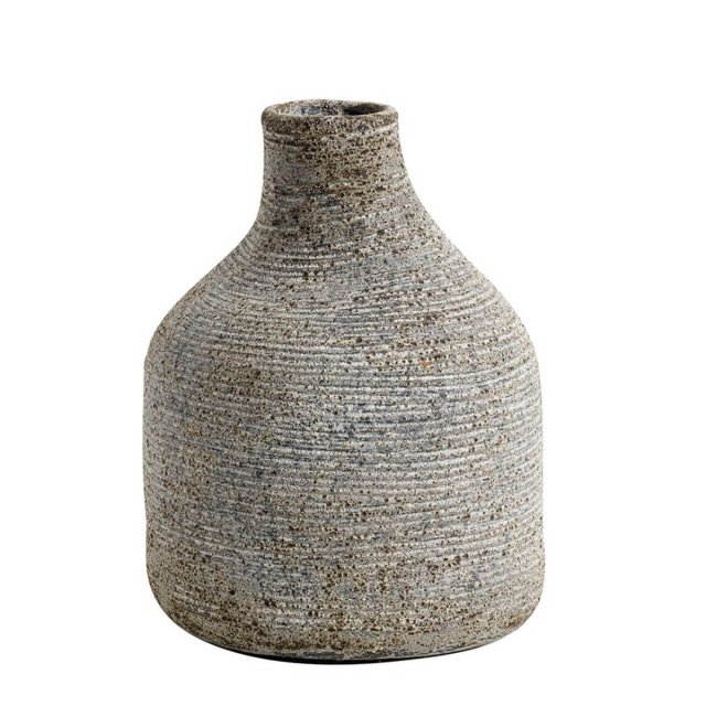 Vase Stoneware 18cm Muubs Stain Small Grey/Brown Terracotta