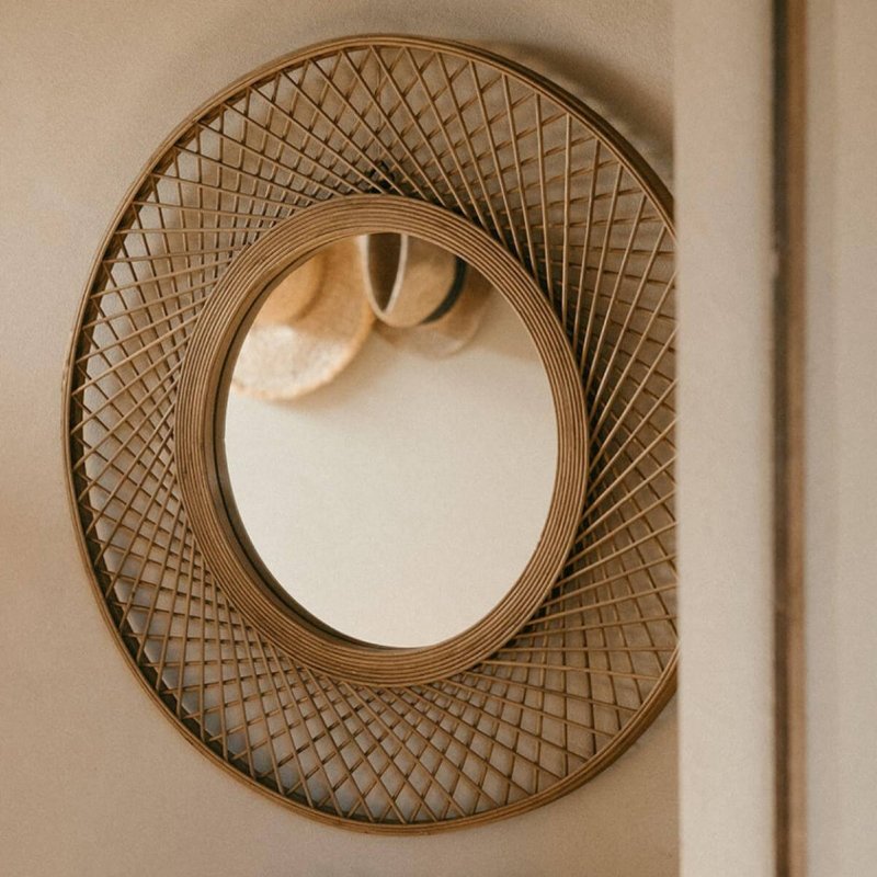 Καθρέπτης Eπιτοίχιος Bamboo Andrea House 70cm 