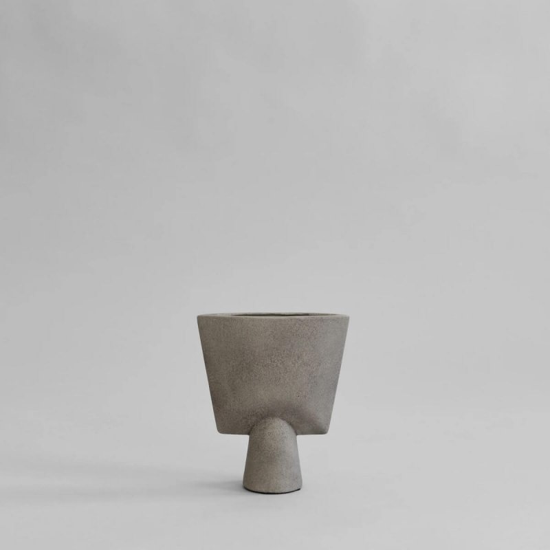 Vase Ceramic 101Copenhagen 22cm Sphere Triangle Mini - Taupe