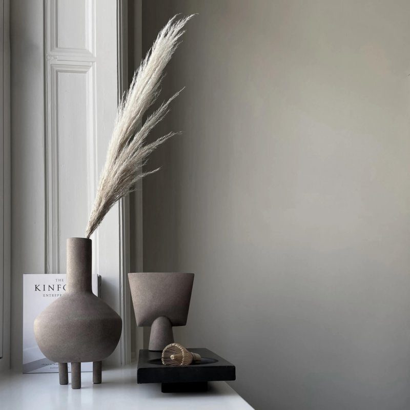 Vase Ceramic 101Copenhagen 22cm Sphere Triangle Mini - Taupe