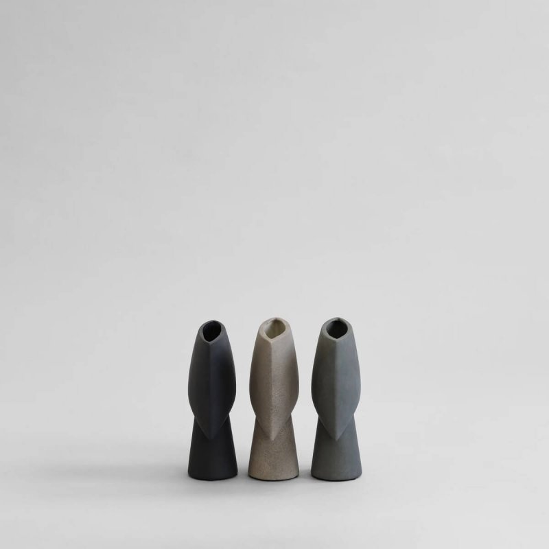 Vase Ceramic 101Copenhagen 22cm Sphere Triangle Mini - Taupe