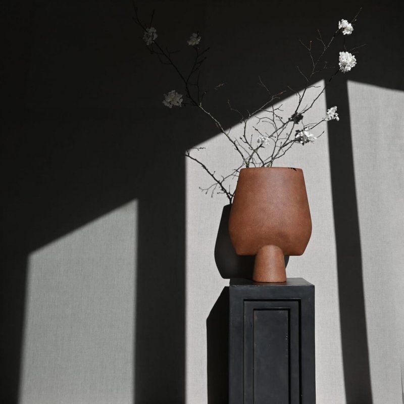 Βάζο Κεραμικό 101Copenhagen 43cm Sphere Square Big - Terracotta