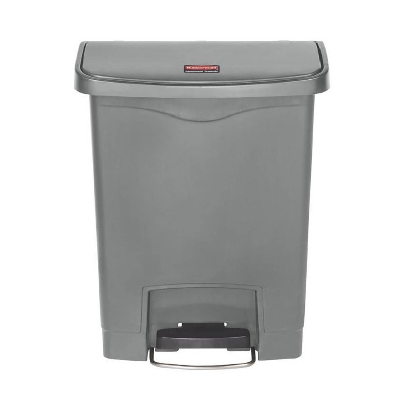Κάδος Πλαστικός με Πεντάλ 30L Rubbermaid Slim Jim® Step-On Front step Gray 