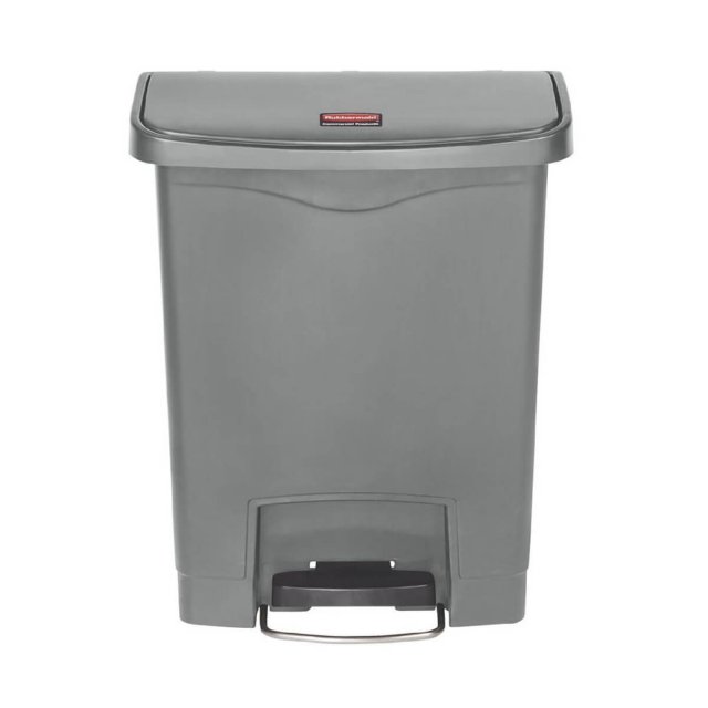 Κάδος Πλαστικός με Πεντάλ 30L Rubbermaid Slim Jim® Step-On Front step Gray 