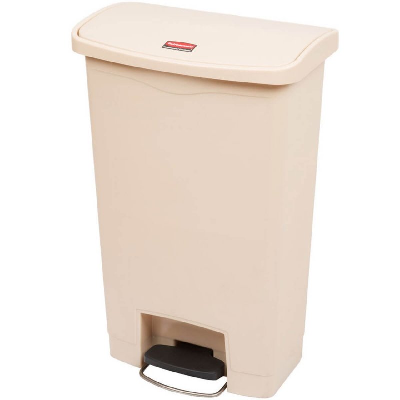 Κάδος Πλαστικός με Πεντάλ 50L Rubbermaid Slim Jim® Step-On Front step Beige
