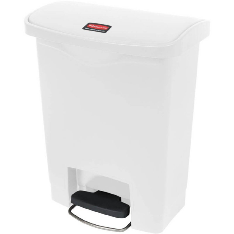 Κάδος Πλαστικός με Πεντάλ 50L Rubbermaid Slim Jim® Step-On Front step White