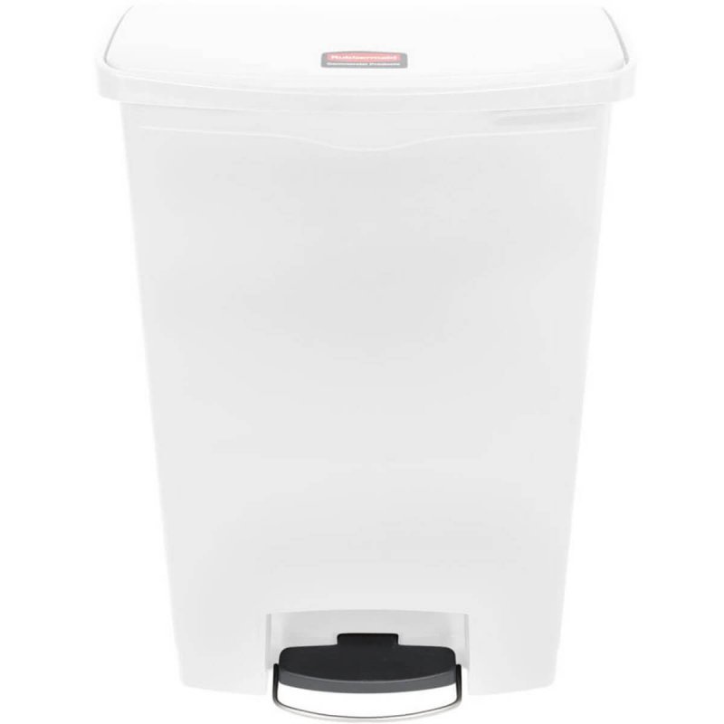 Κάδος Πλαστικός με Πεντάλ 90L Rubbermaid Slim Jim® Step-On Front step White