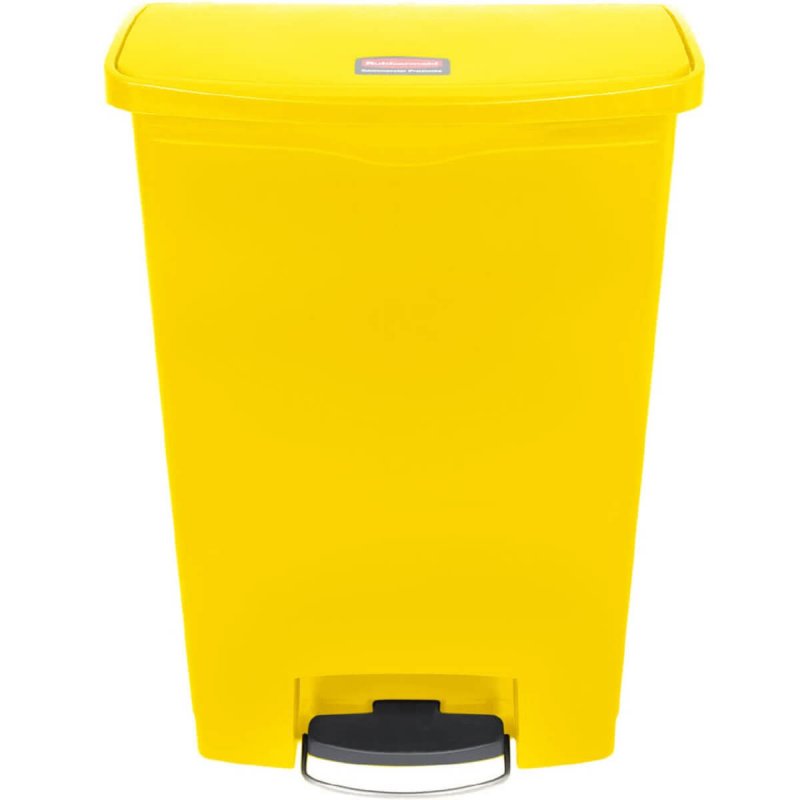 Κάδος Πλαστικός με Πεντάλ 90L Rubbermaid Slim Jim® Step-On Front step Yellow 
