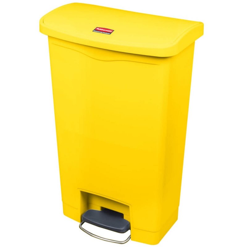 Κάδος Πλαστικός με Πεντάλ 90L Rubbermaid Slim Jim® Step-On Front step Yellow 